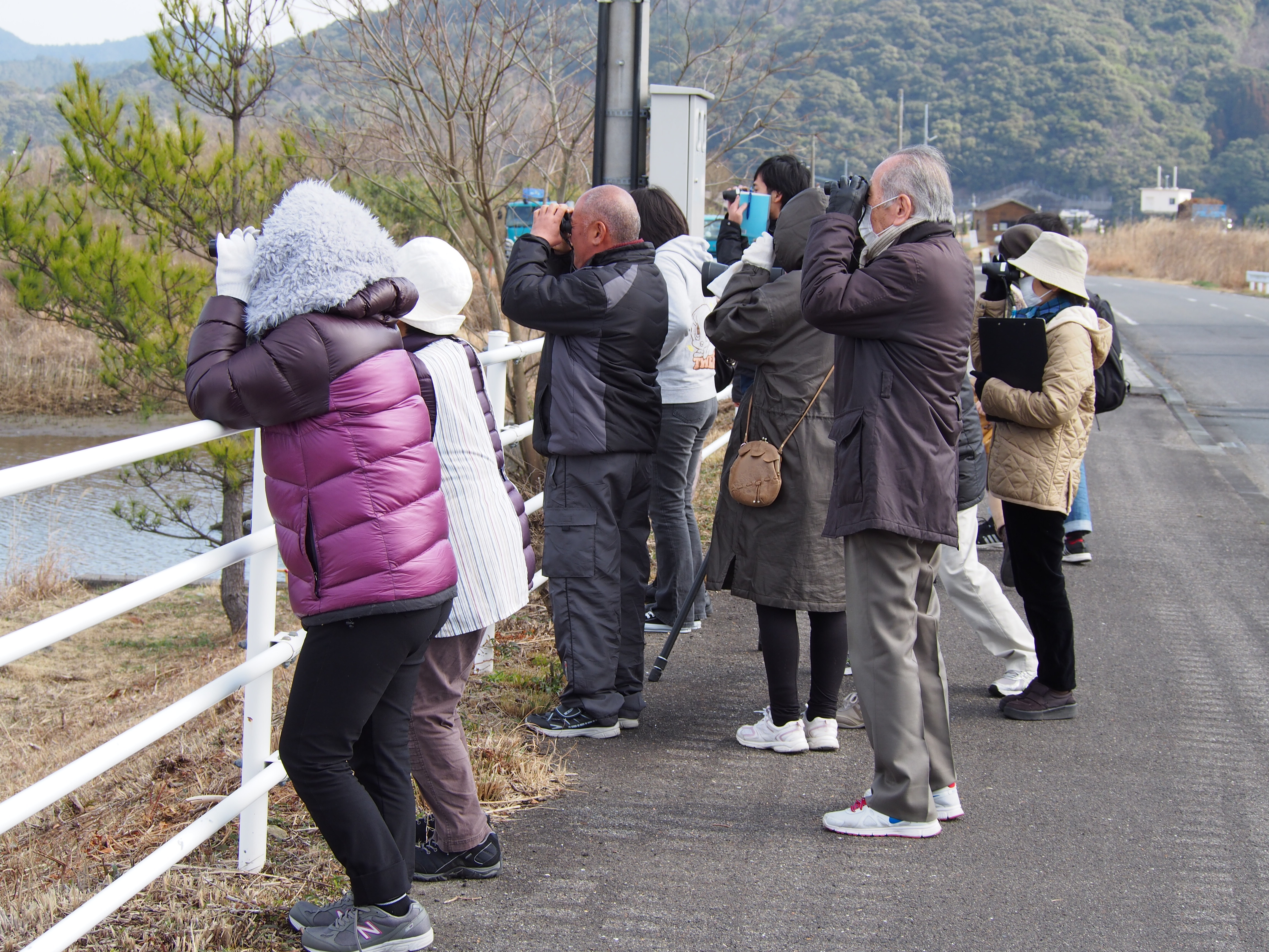 友内川野鳥観察会の様子 友内川野鳥観察会の様子